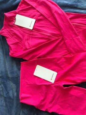 lululemon athletica Bright Hot Pink shorts set
